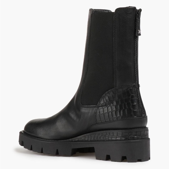 Nwt Genia smooth and croc-effect leather Chelsea boots - Picture 9 of 10